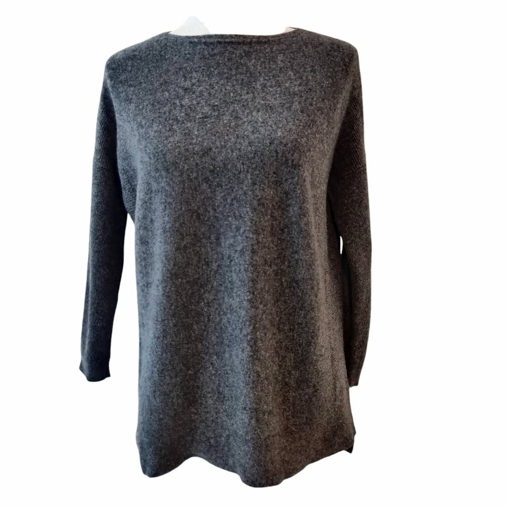 Lockhart Womens Size XS Gray 100% Cashmere Pullover Bateau Neckline Sweater Top